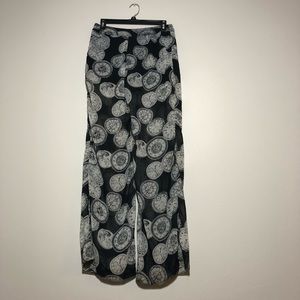 Mustard Seed Sheer Flare Clock Pants